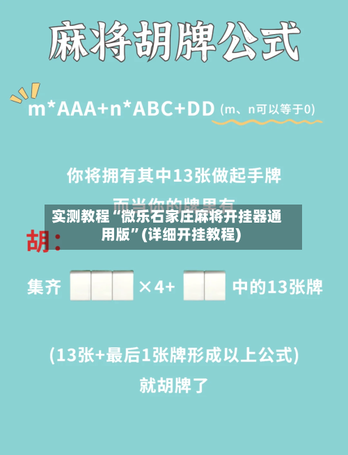 实测教程“微乐石家庄麻将开挂器通用版”(详细开挂教程)-第3张图片