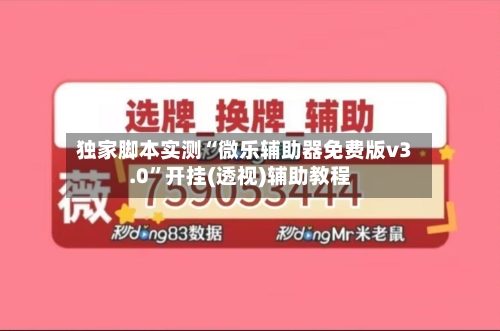 独家脚本实测“微乐辅助器免费版v3.0”开挂(透视)辅助教程-第3张图片
