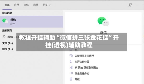教程开挂辅助“微信拼三张金花挂	”开挂(透视)辅助教程-第3张图片