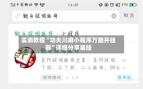 实测教程“功夫川麻小程序万能开挂器	”详细分享装挂-第2张图片
