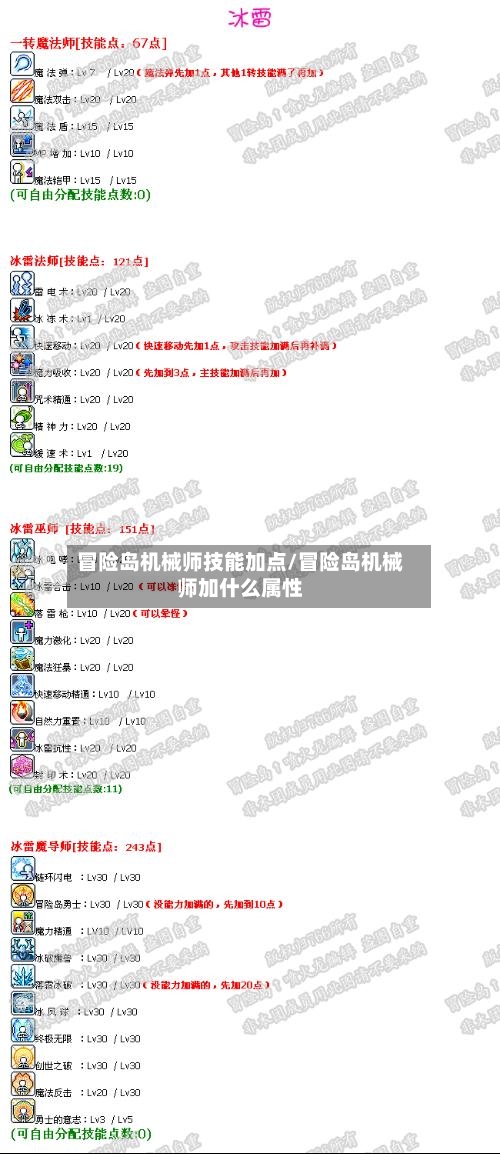 冒险岛机械师技能加点/冒险岛机械师加什么属性-第2张图片
